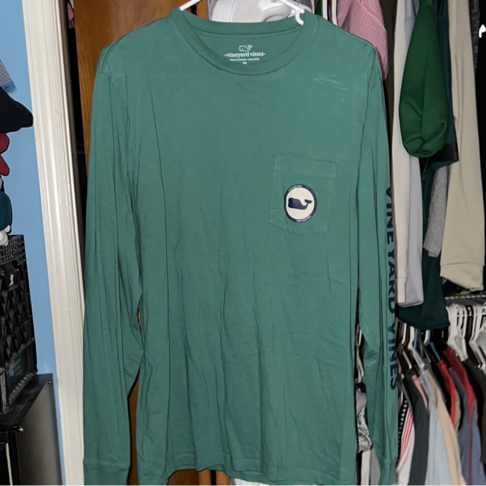 Vineyard Vines Men's Green Long Sleeve Shirt